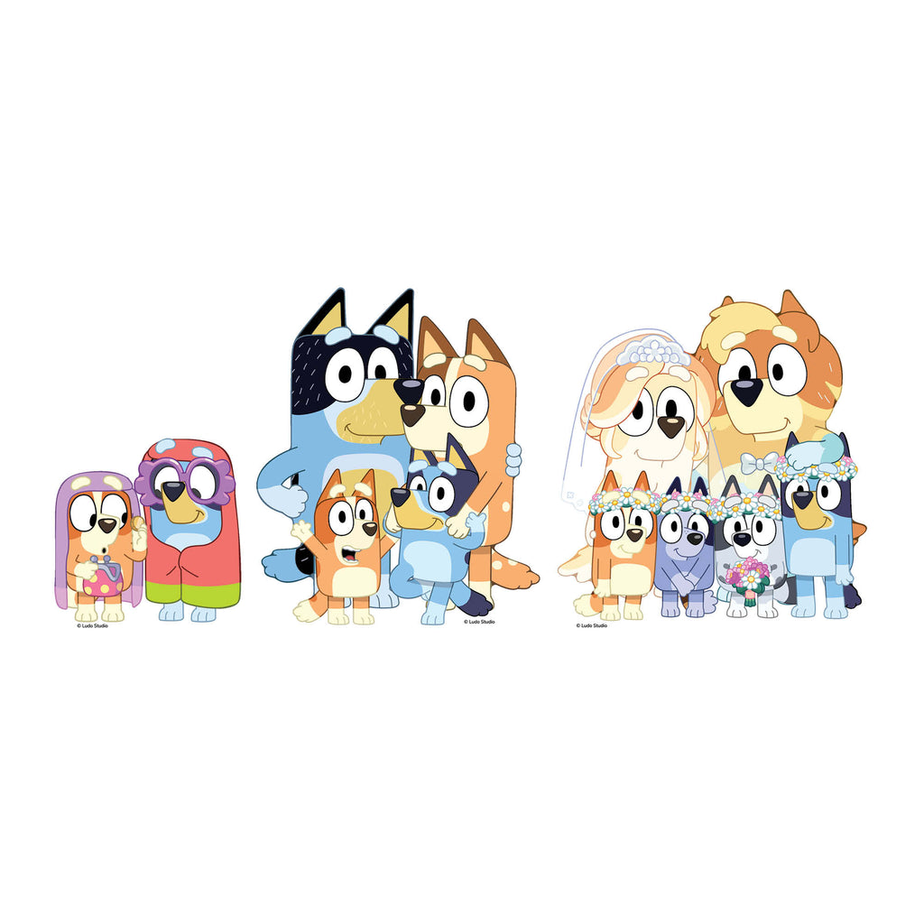 SC4766 Bluey & Bingo, Grannies, Heeler Family & Bluey Family Wedding Shelf Top Pack Cardboard Cutouts Height 21cm – product image 3