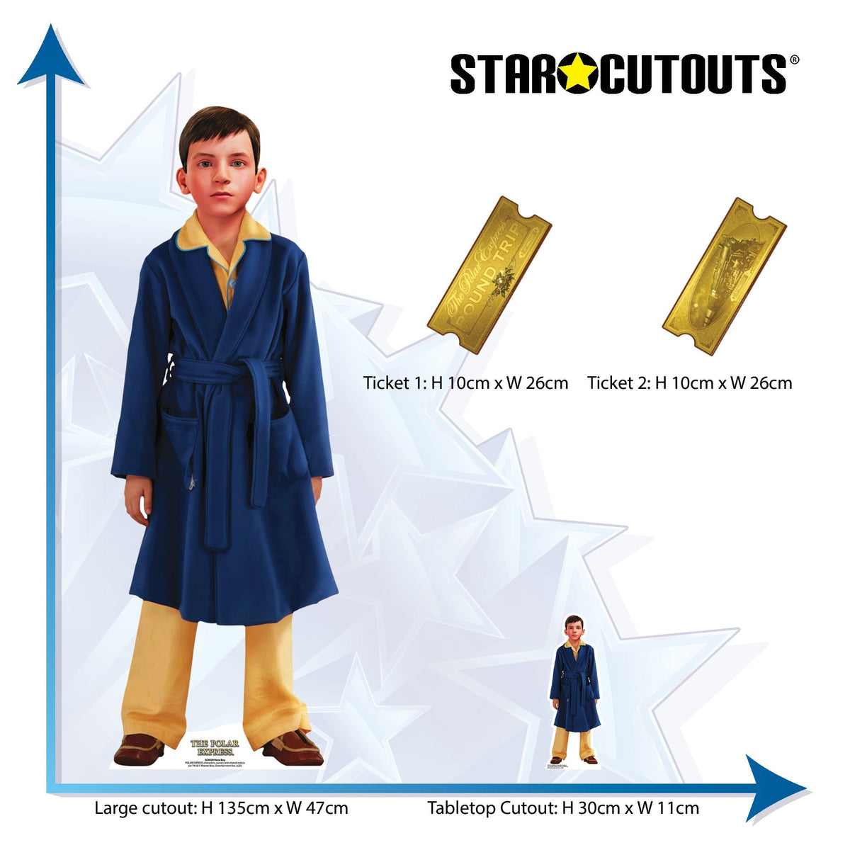 SC4829 The Polar Express Hero Boy Christmas Cardboard Cutout Height 135cm – product image 2