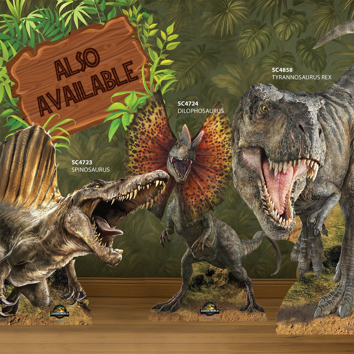 SC4859 Velociraptor Dinosaur Jurassic World Rebirth Cardboard Cut Out Height 144cm – product image 7