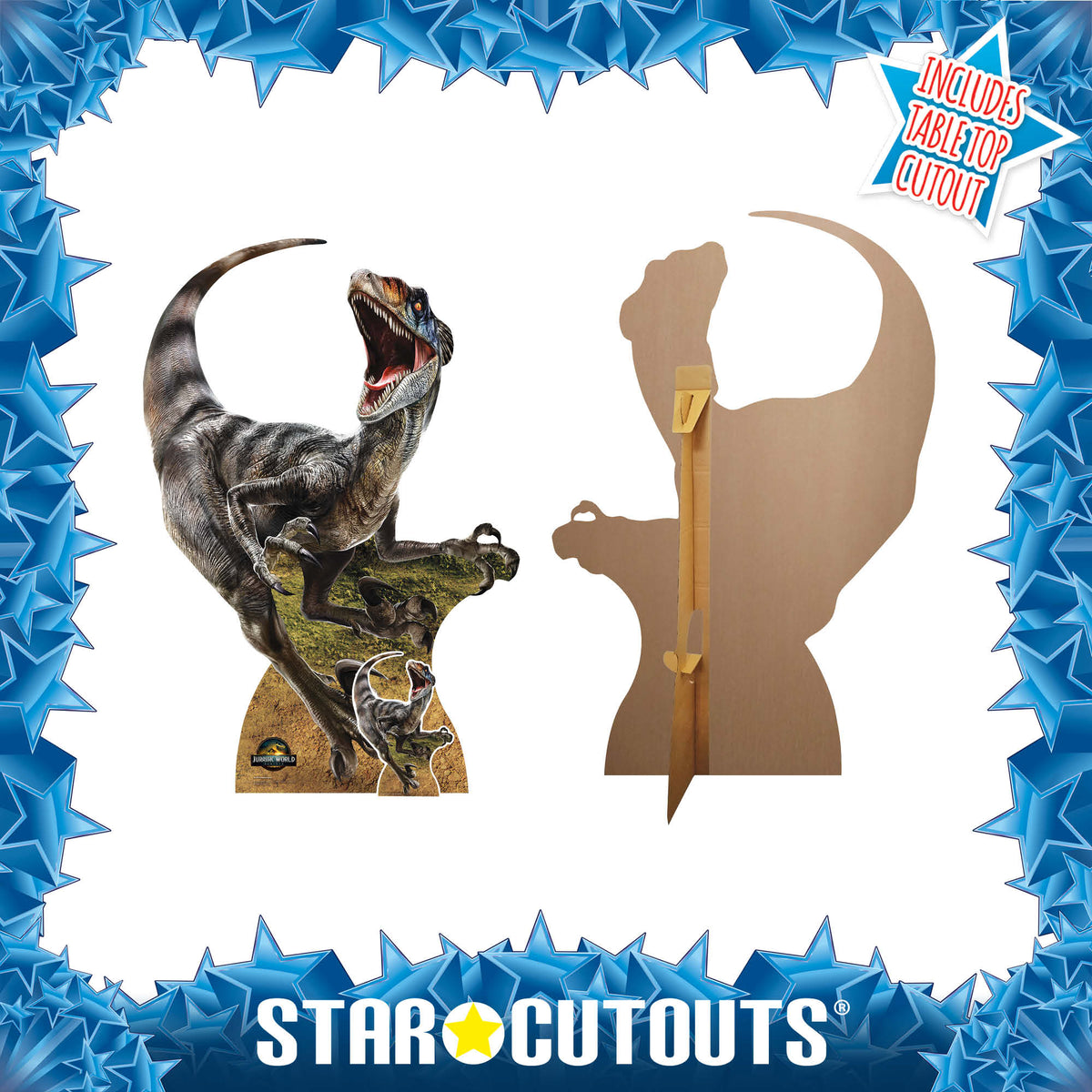 SC4859 Velociraptor Dinosaur Jurassic World Rebirth Cardboard Cut Out Height 144cm – product image 6