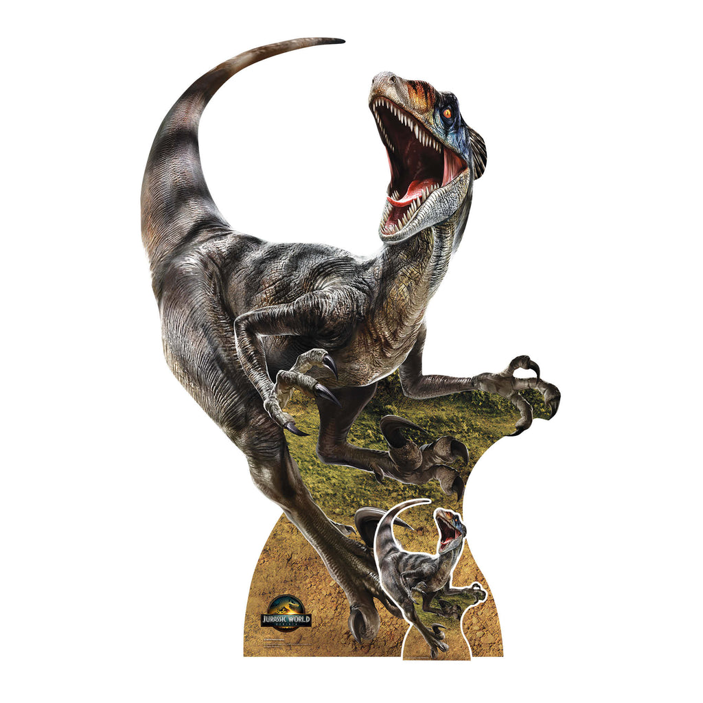 SC4859 Velociraptor Dinosaur Jurassic World Rebirth Cardboard Cut Out Height 144cm – product image 1