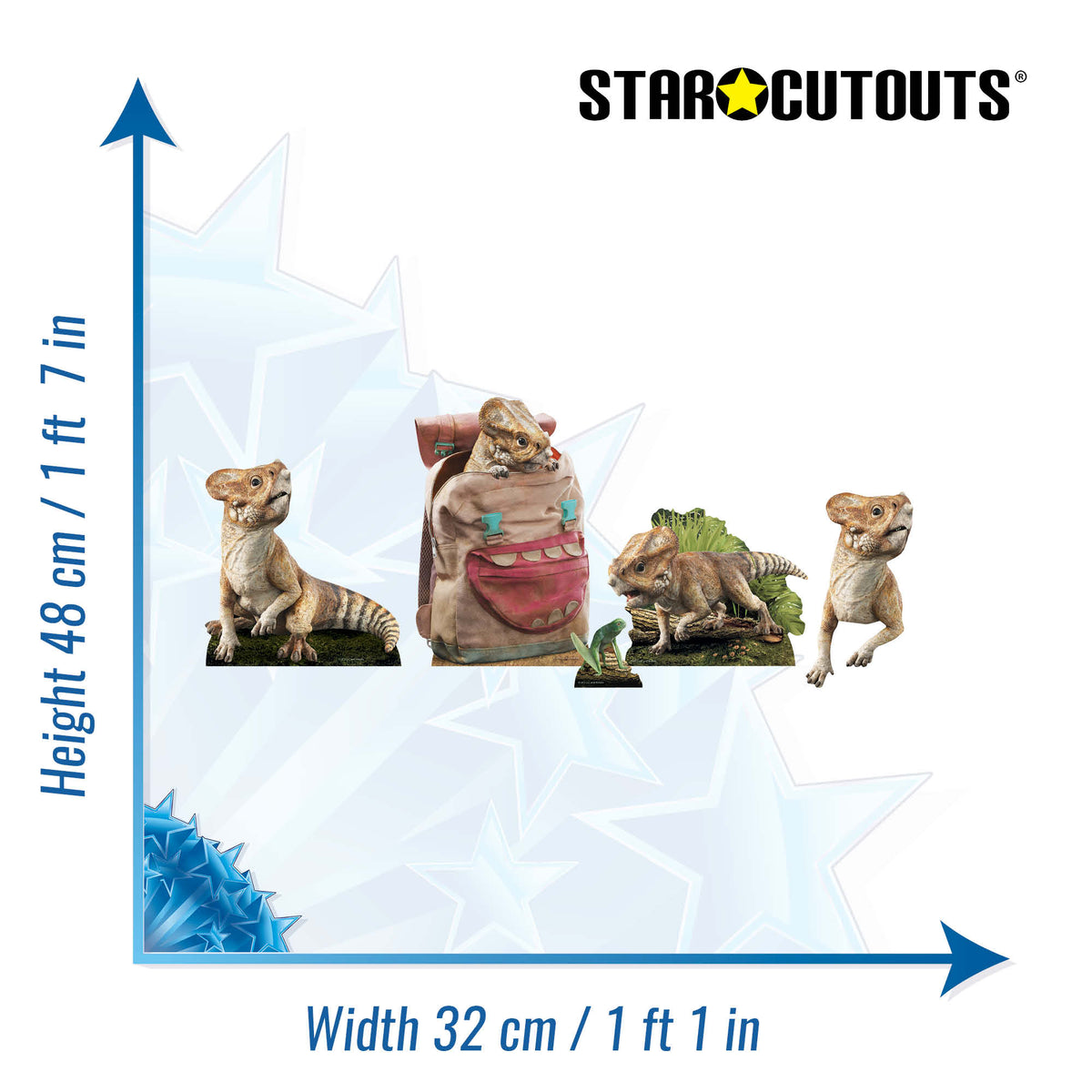 SC4860 Aquilops Dinosaur Jurassic World Rebirth Multi Pack Bundle Cardboard Cut Out Height 48cm – product image 7