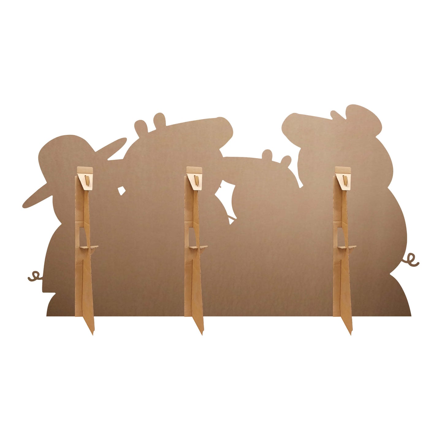 SC4861 Peppa Pig Family Group Cutout - Peppa, George, Mummy, Daddy, Grandpa, Granny and Baby Evie Pig  Cardboard Cut Out Height 91cm