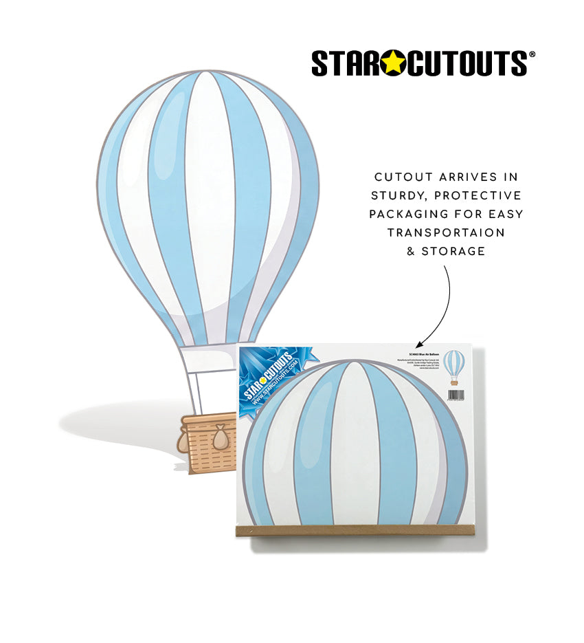 SC4863 Blue Hot Air Balloon Cardboard Cutout Height 92cm – product image 3