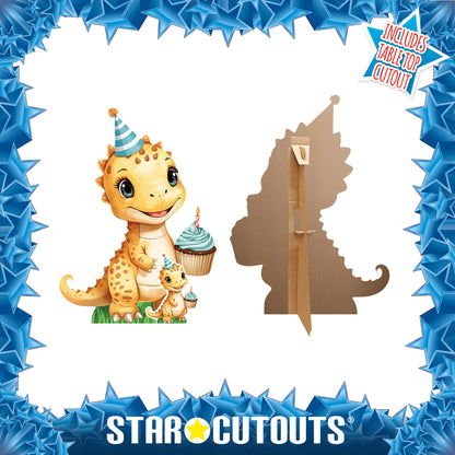 SC4875 Tyrannosaurus Rex Baby with Party Hat and Cake