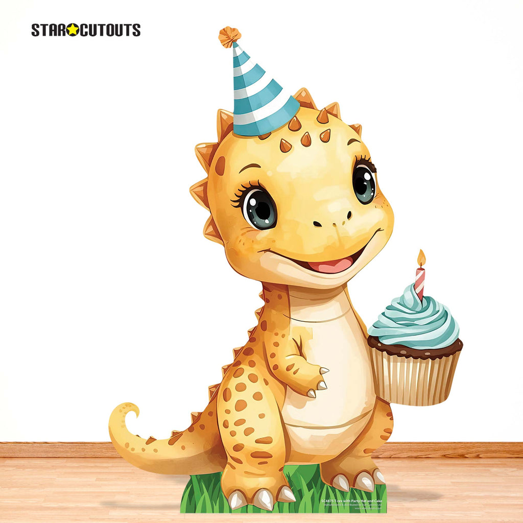 SC4875 Tyrannosaurus Rex Baby with Party Hat and Cake – product image 5
