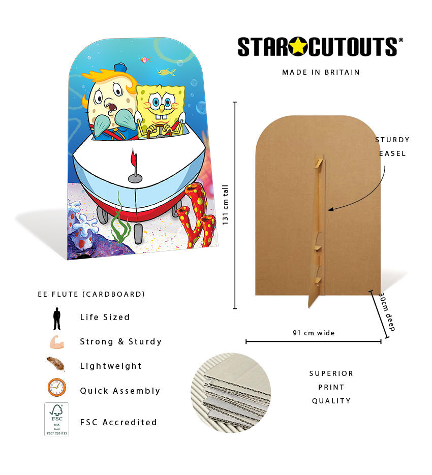 SC4885 Mrs Puff and SpongeBob Backdrop Single Cardboard Cutout Height 131cm – product image 2