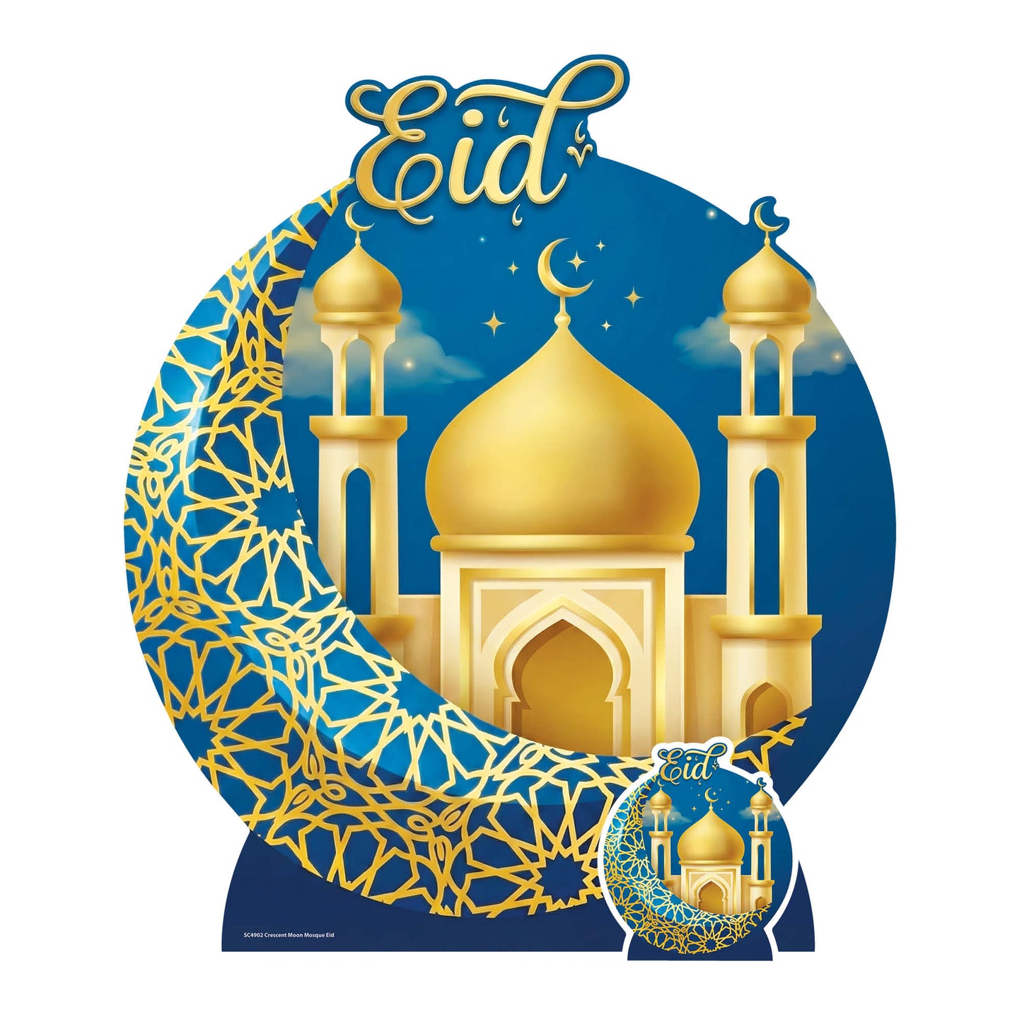 SC4902 Crescent Moon Mosque Eid Decoration Cardboard Cutout Height 87cm