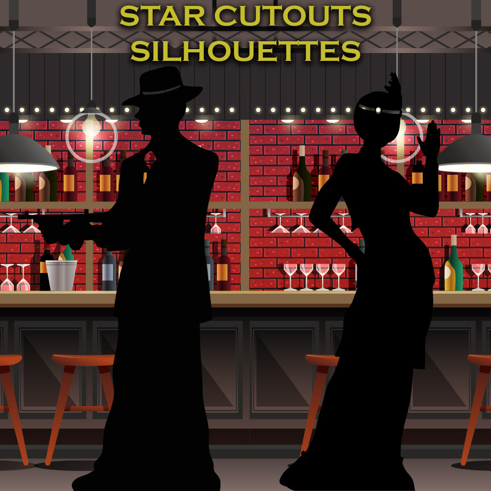 SC048 Salsa Dancer (Silhouette) Cardboard Cut Out Height 169cm