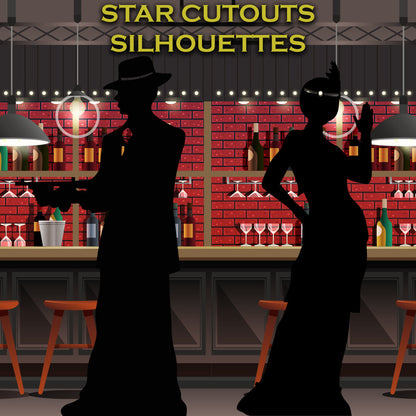 SC048 Salsa Dancer (Silhouette) Cardboard Cut Out Height 169cm