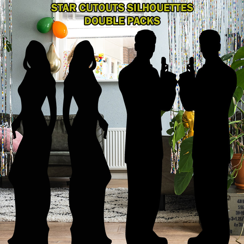 SC206 Gangster silhouette (double pack) Cardboard Cut Out Height 175cm
