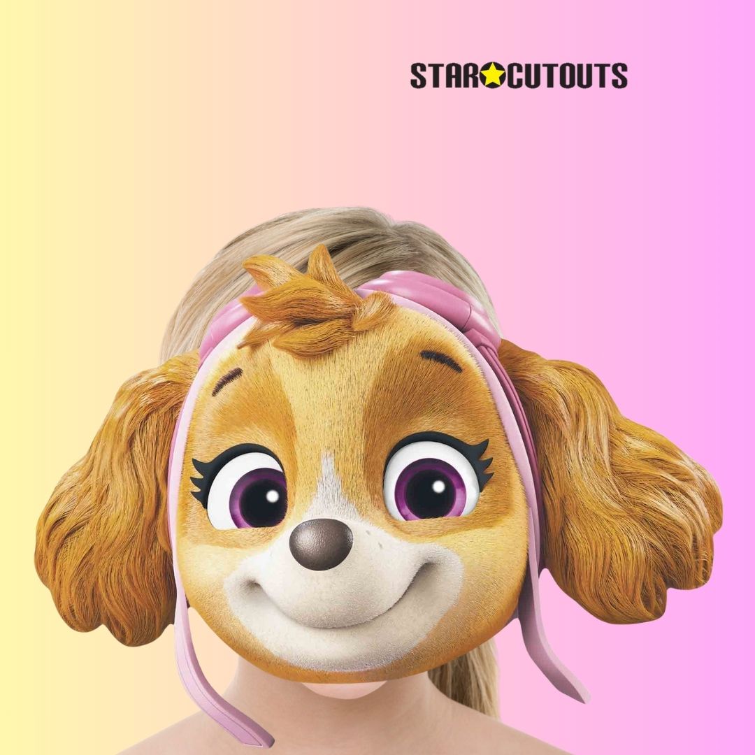 SMP463 Paw Patrol Chase, Rubble, Marshall, Everest, Skye & Rocky  Multipack Masks 6 Pack Cardboard Cut Out Height 30cm