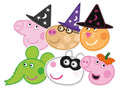SMP380 Peppa and Friends Halloween Party Pack Peppa Pig Six Pack Cardboard Face Masks With Tabs and Elastic