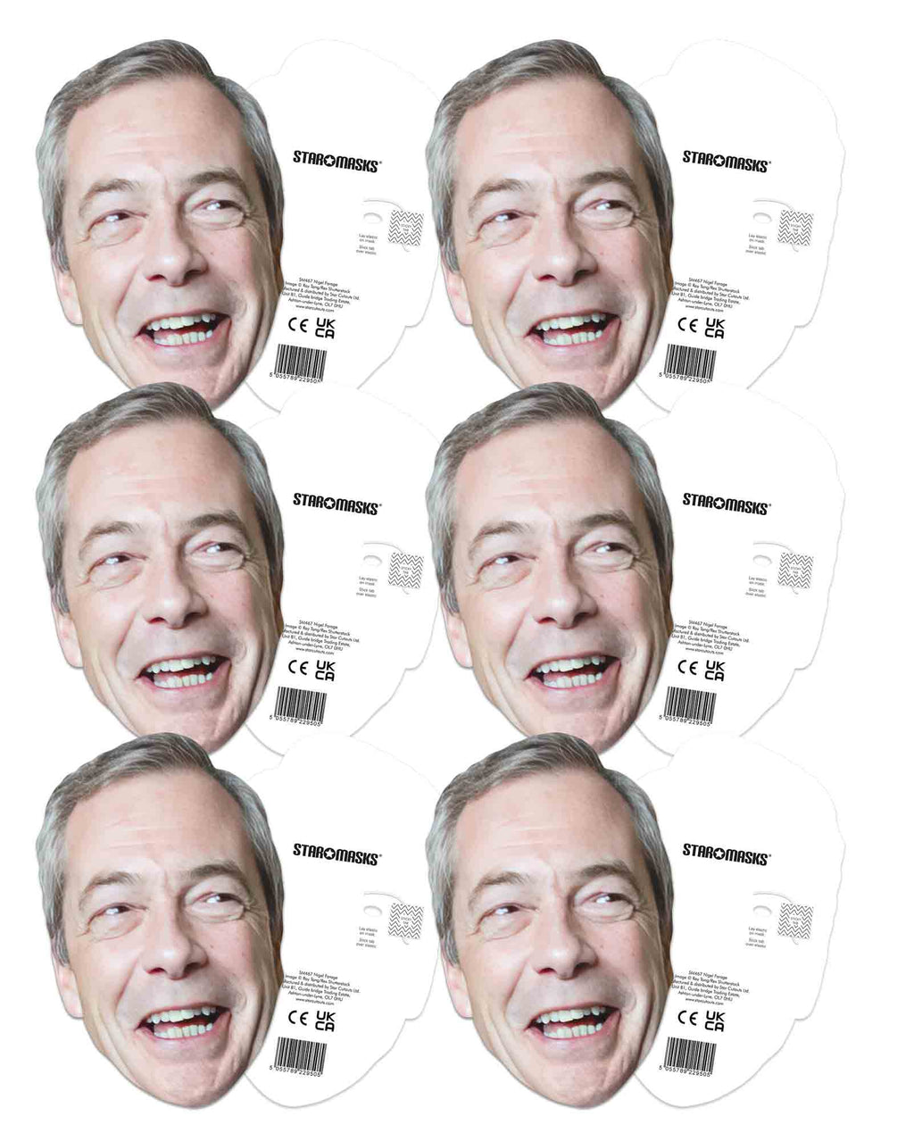 SMP456 Nigel Farage 6 Pack Masks – product image 2