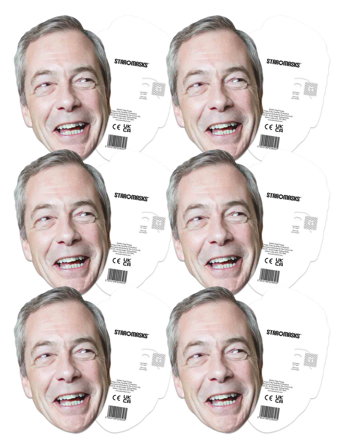 SMP456 Nigel Farage 6 Pack Masks – product image 2