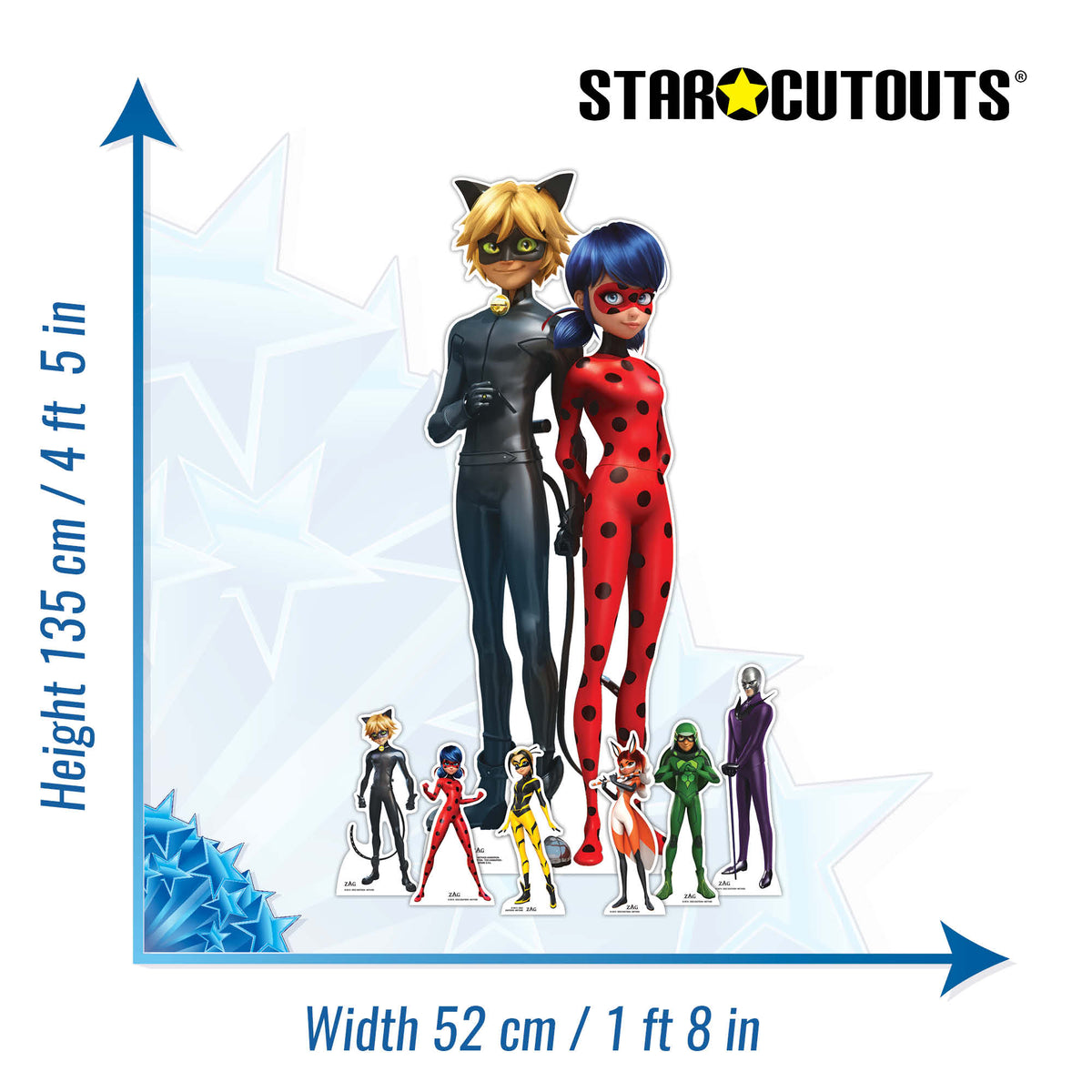 SP016 Miraculous Party Pack Cardboard Cut Out Height 135cm – product image 2