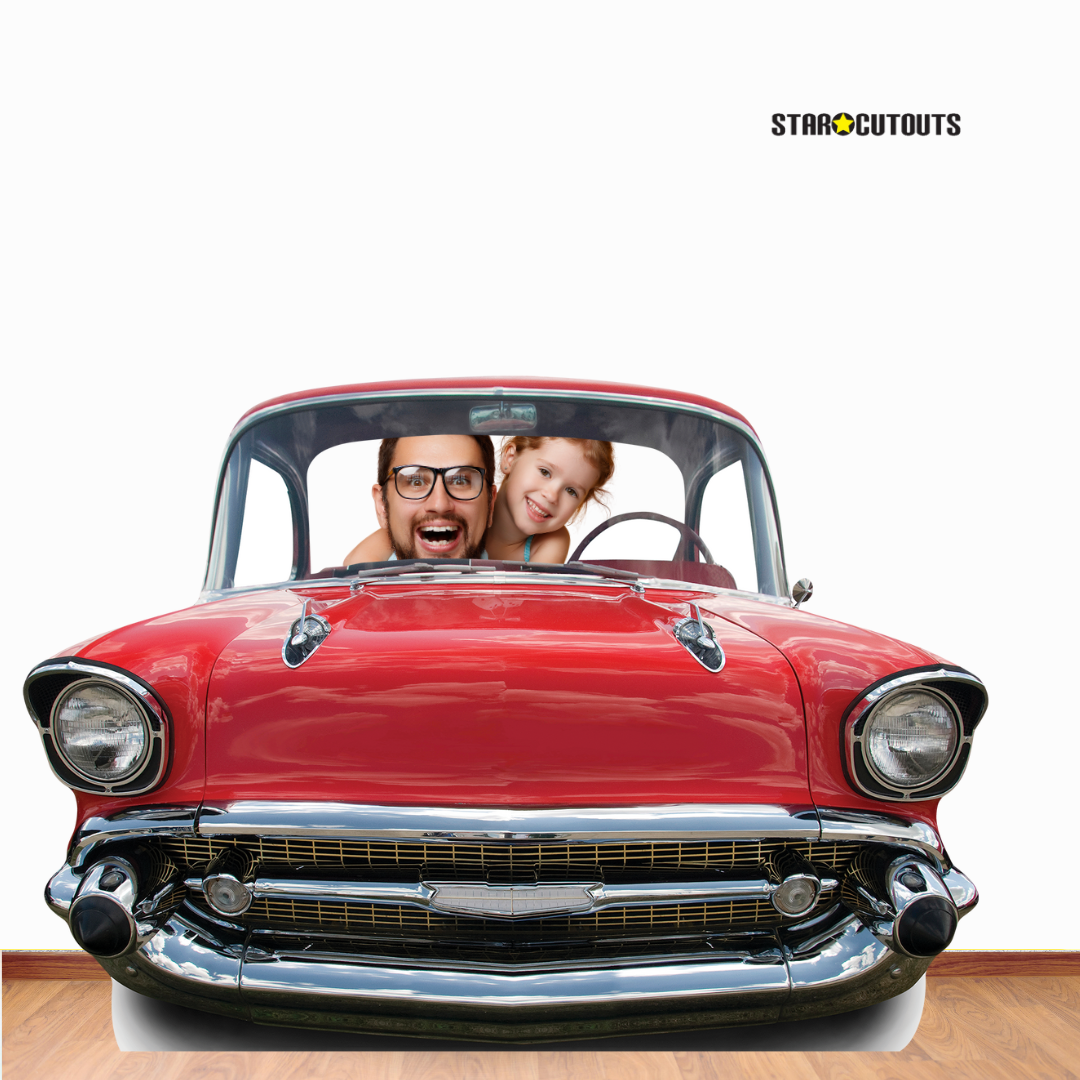 SC087 Red Car (SMALL) 'Stand-In' Cardboard Cut Out Height 105cm – product image 2