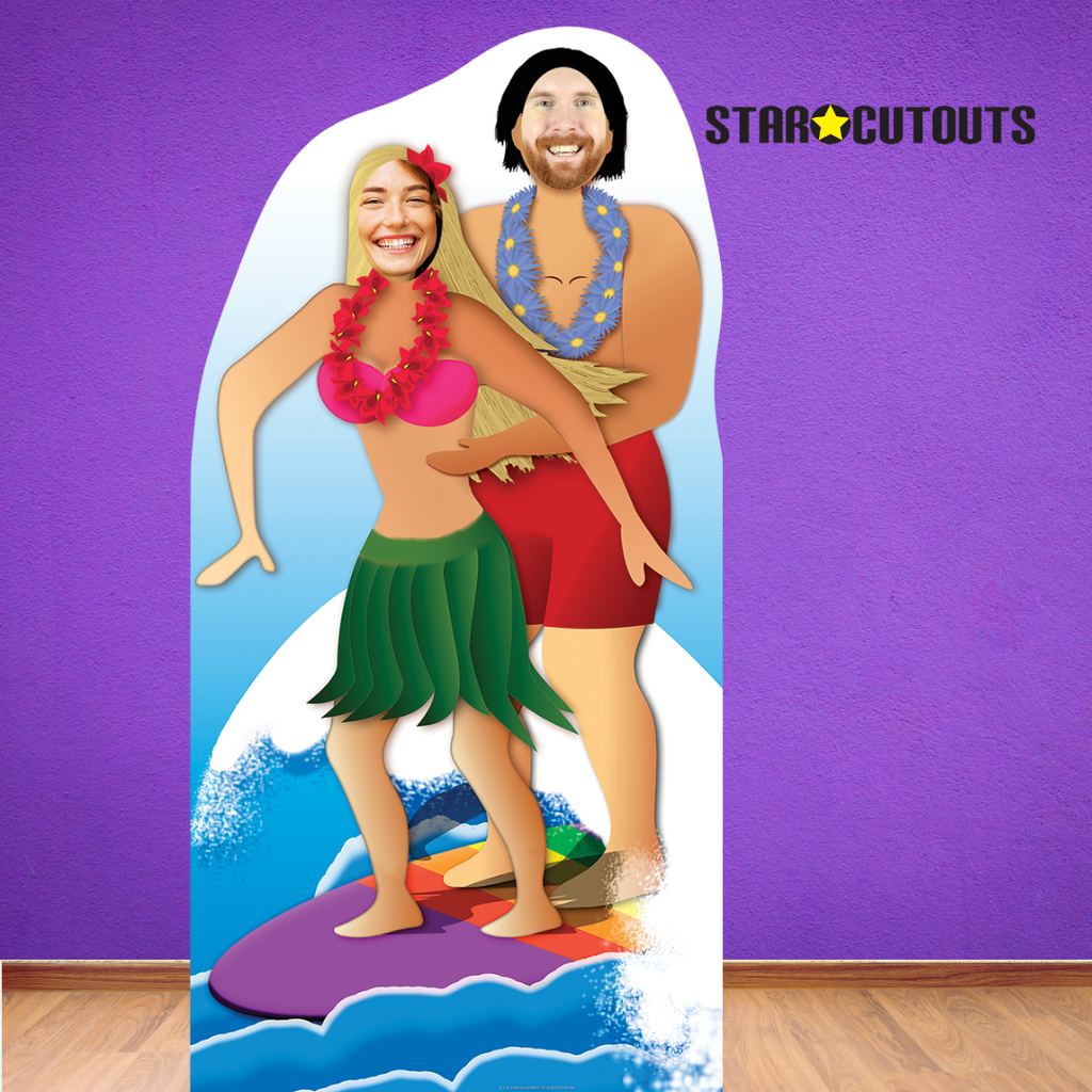 SC133 Surfer Couple Stand-In Cardboard Cut Out Height 186cm – product image 4