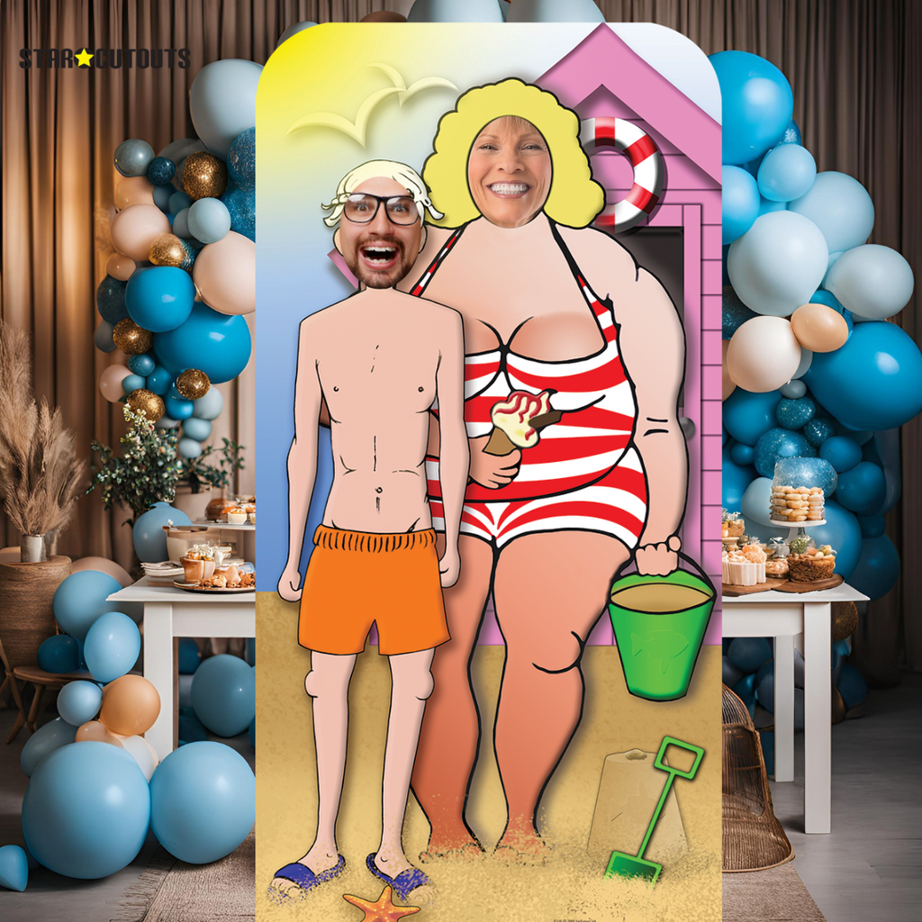 SC134 Sea Side Couple Stand-In Cardboard Cut Out Height 186cm – product image 6