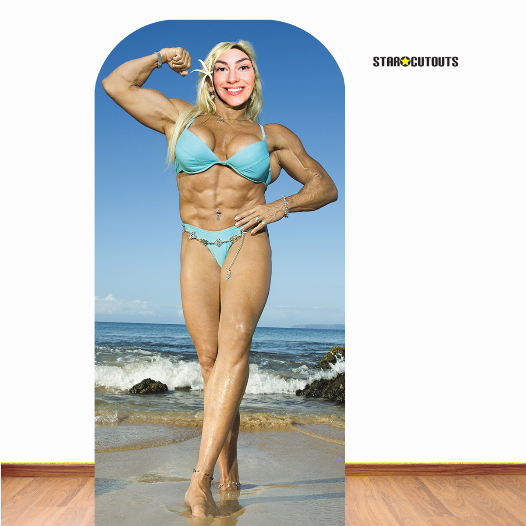 SC172 Muscle Woman Stand- In Cardboard Cut Out Height 186cm – product image 2