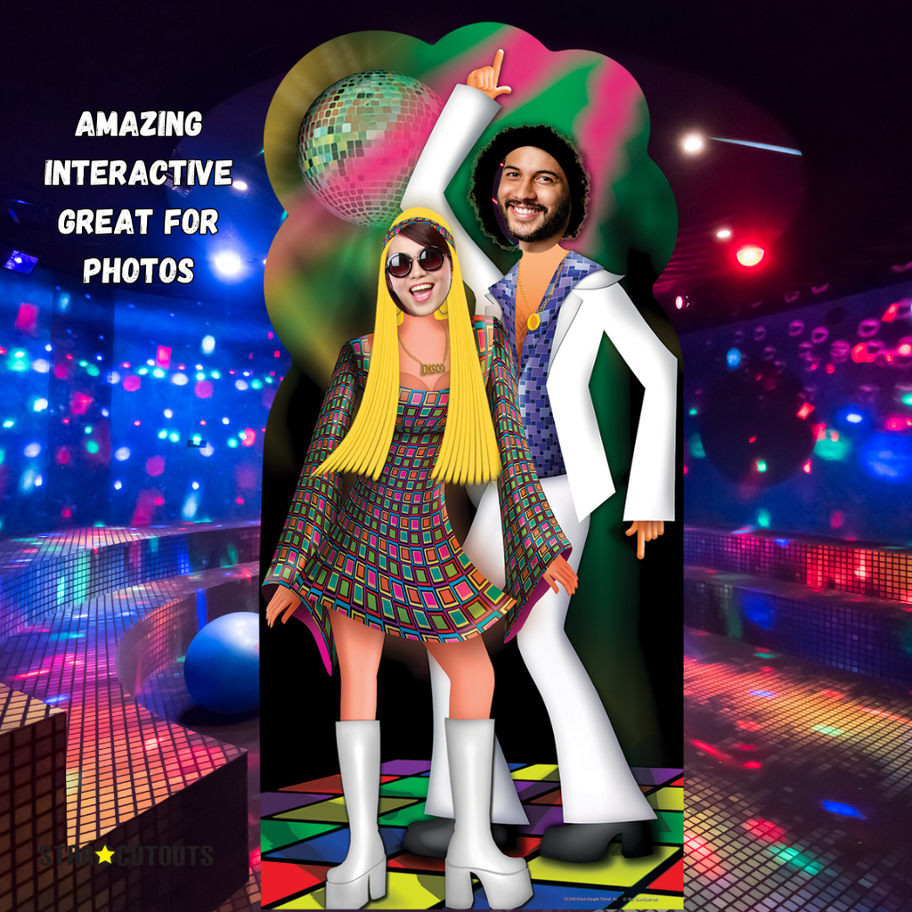 SC190 Disco Couple Stand- In Cardboard Cut Out Height 190cm – product image 5