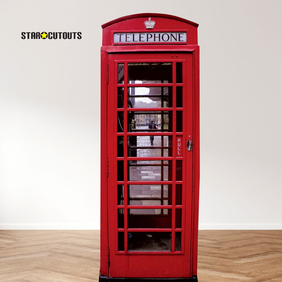 SC162 Red British Telephone Box Cardboard Cutout Height 191cm – product image 5
