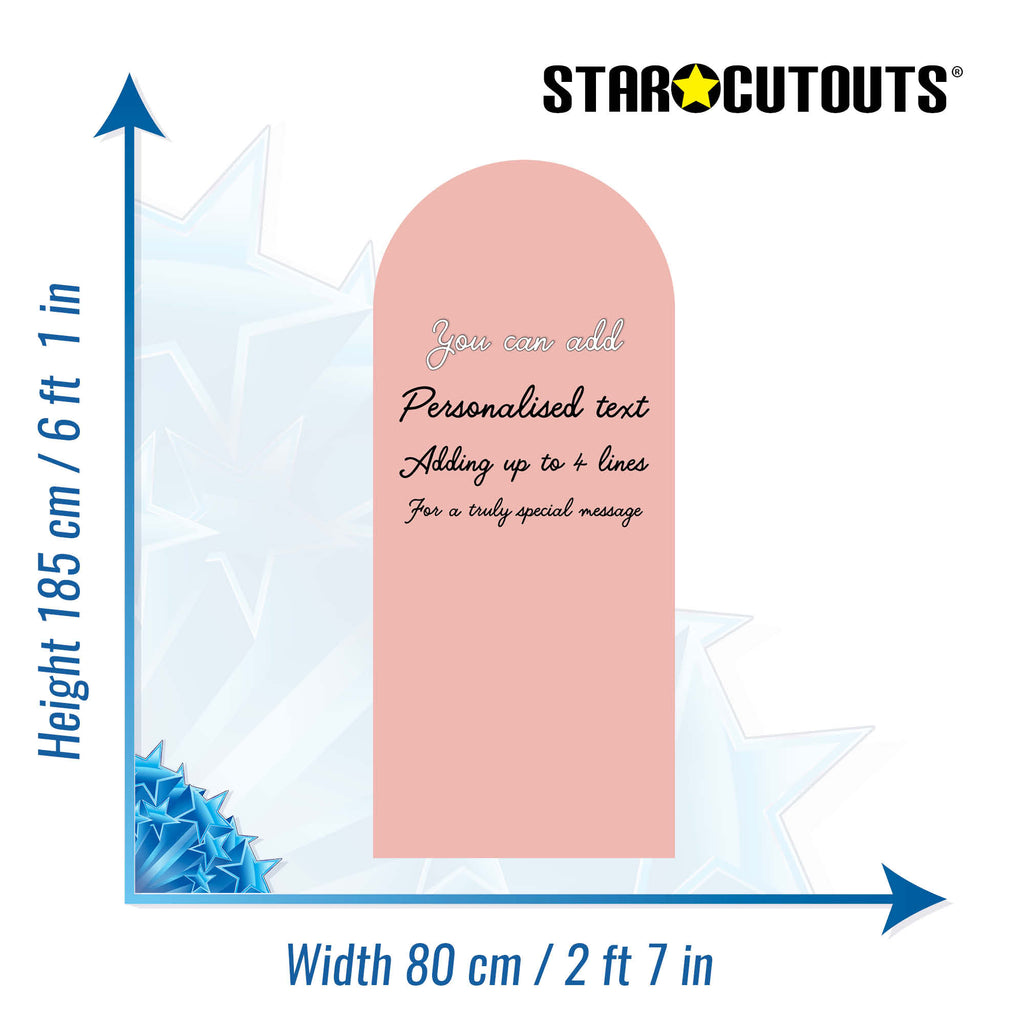 XQ001 Dusky Pink Sailboard Cardboard Cut Out Height 185cm Width 80cm – product image 2