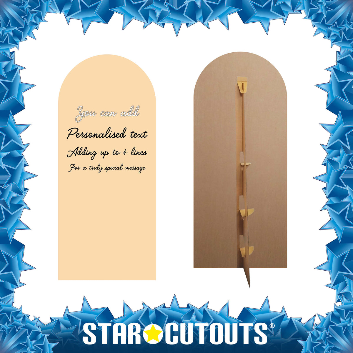 XQ003 Custard Cream Sailboard Cardboard Cut Out Height 185cm Width 80cm – product image 3