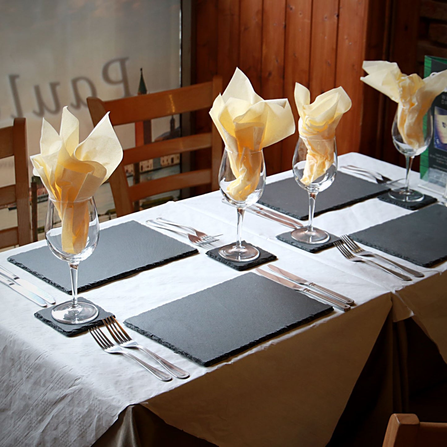 Natural Slate Placemats & Coasters - 16pc | M&W	