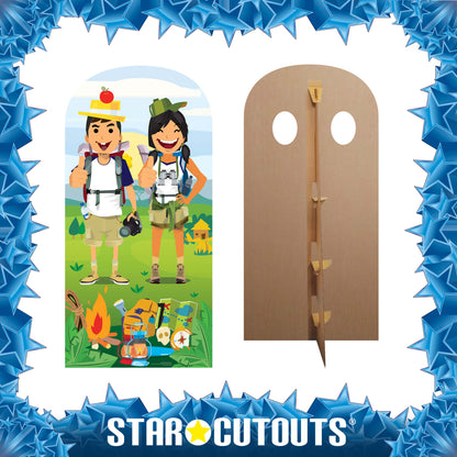 SC1294 Hiking Double Camp Site Stand-In Cardboard Cut Out Height 186cm