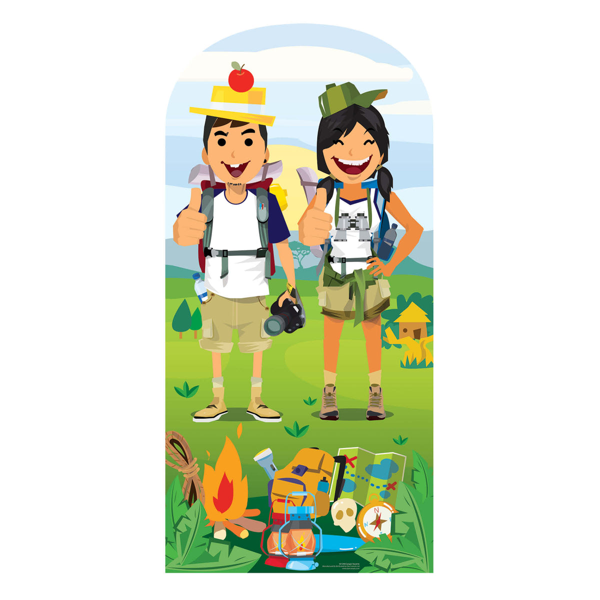 SC1294 Hiking Double Camp Site Stand-In Cardboard Cut Out Height 186cm – product image 4