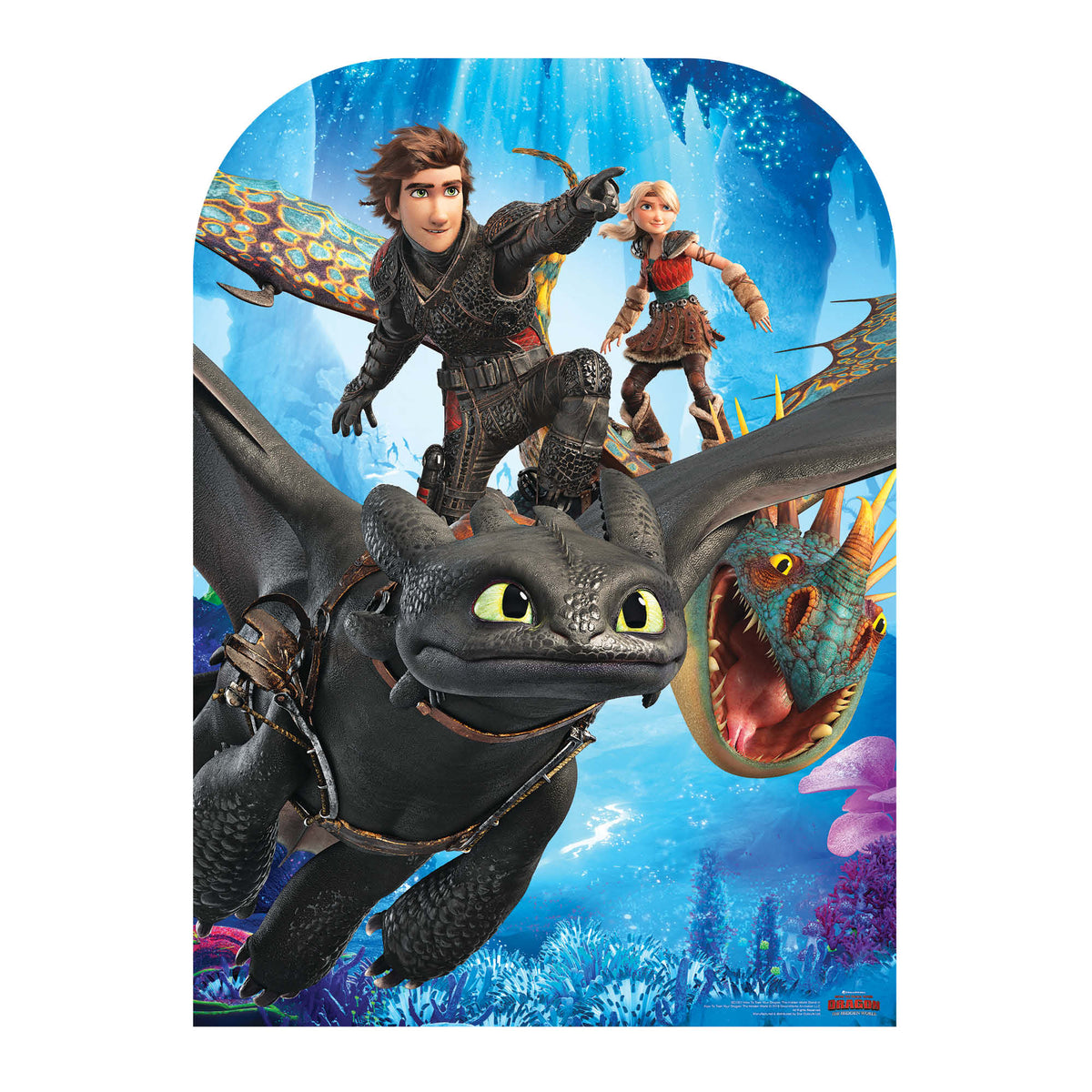 SC1301 How to Train Your Dragon 3 Stand-In Toothless Hiccup Stormfly Astrid Cardboard Cut Out Height 130cm – product image 1