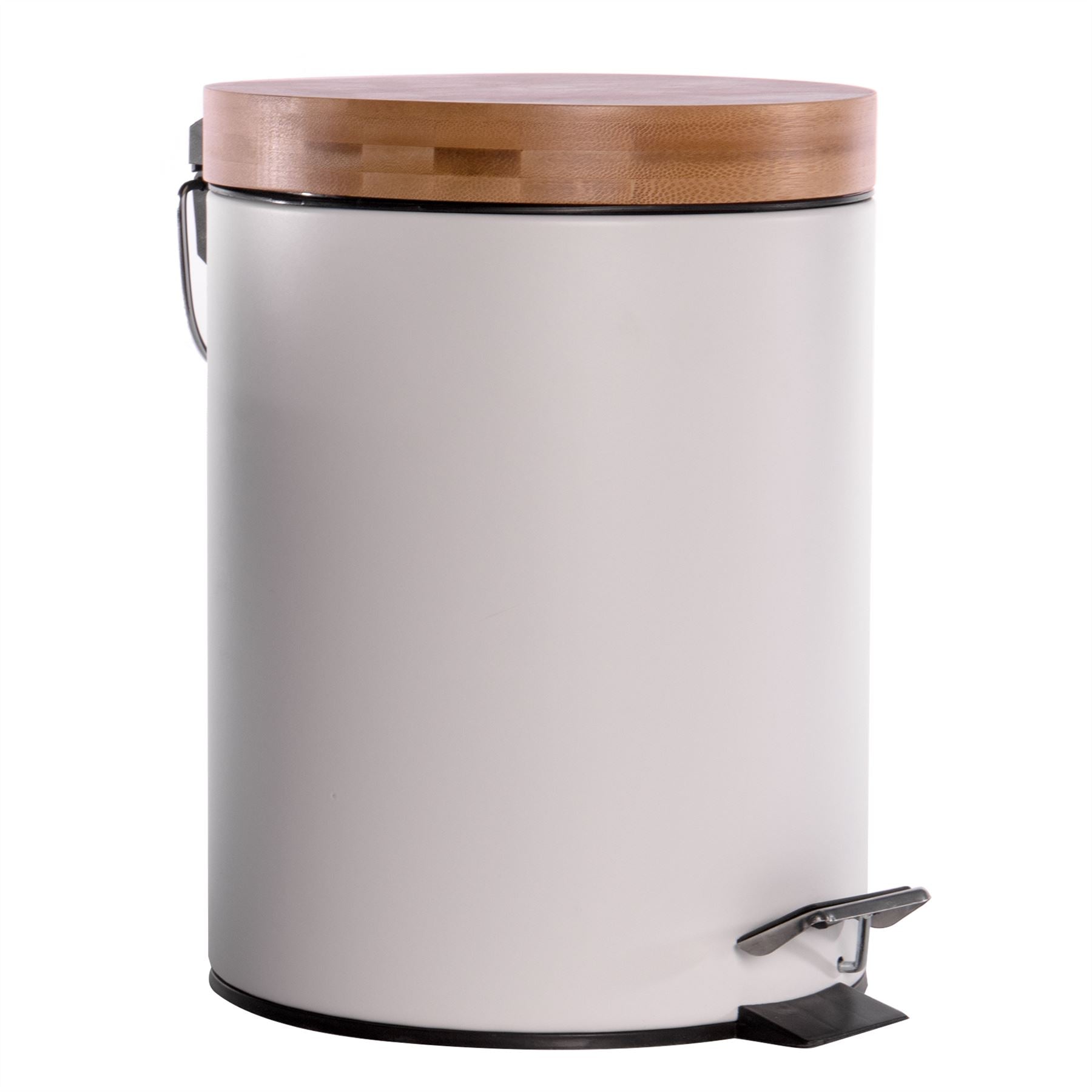 Bathroom Bin with Bamboo Lid 5L | M&W	