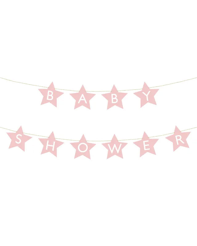 Pink Baby Shower Paper Banner - 3m