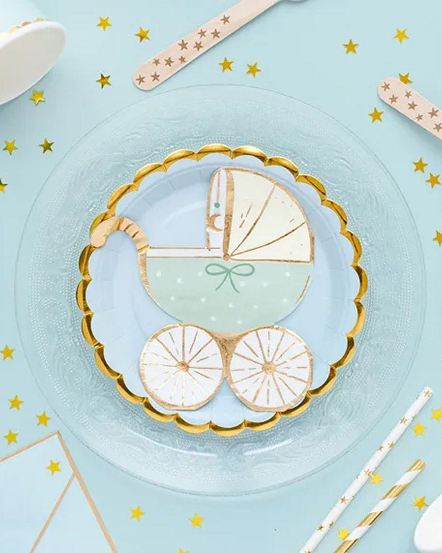 Blue Baby Stroller Napkins - 30cm (20pk)