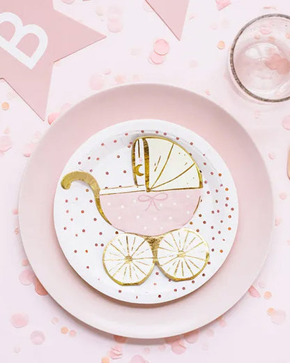 Pink Baby Stroller Napkins - 30cm (20pk)