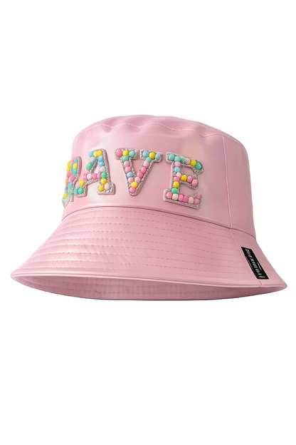 Rave Baby Pink Metallic Bucket Hat