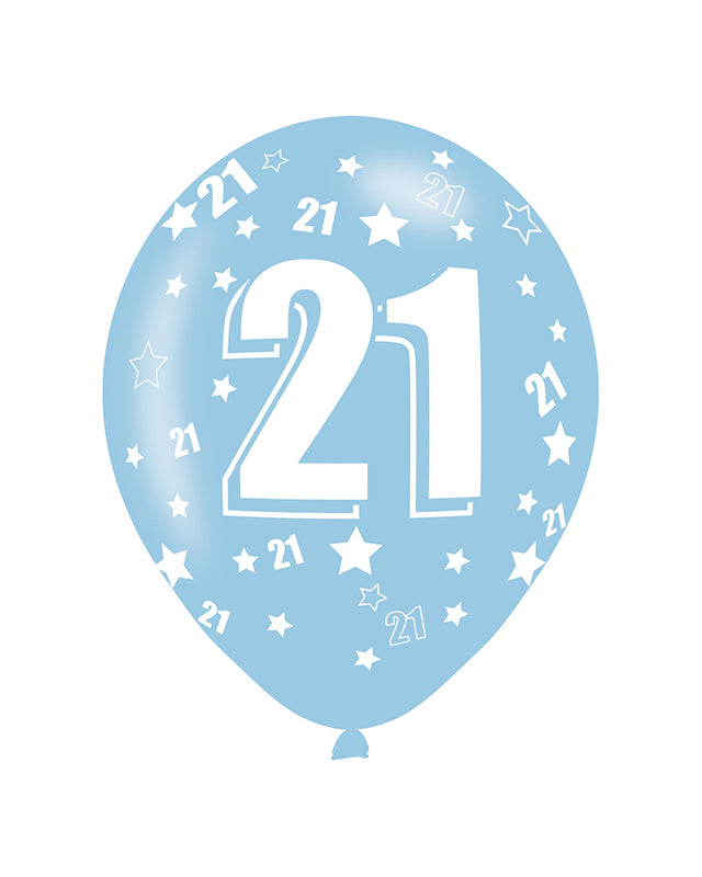 21st Birthday Assorted Balloons - 11'' Latex (6pk) – product image 4