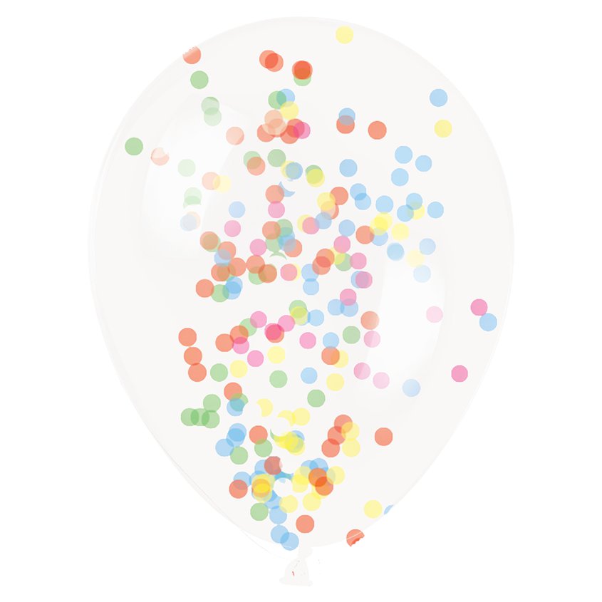 Assorted Confetti Balloon Balloons - 11" Latex (6pk) – product image 3