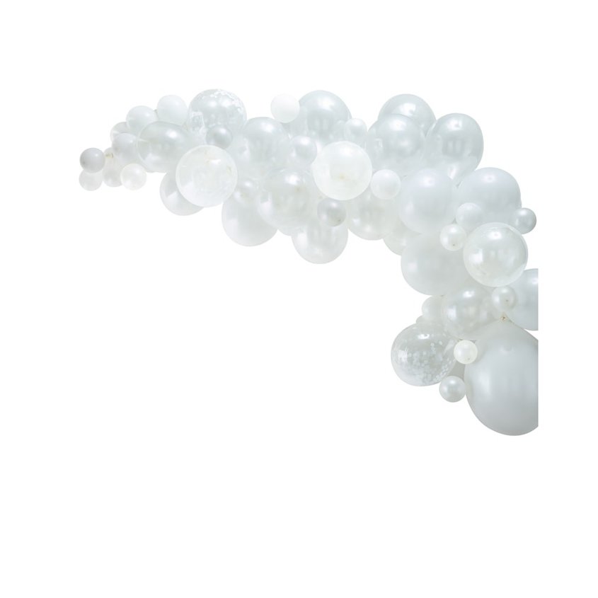 White Balloon Arch - 70 Balloons – product image 5