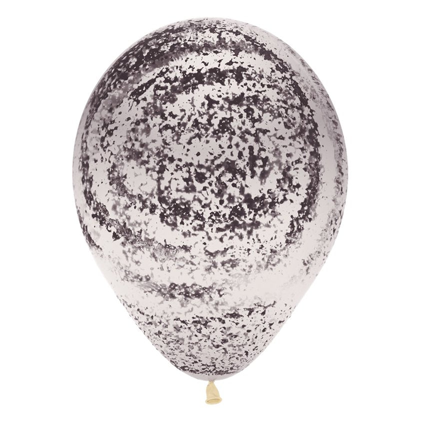 Graffiti Marble Black Balloons - 12" Latex (25pk) – product image 3