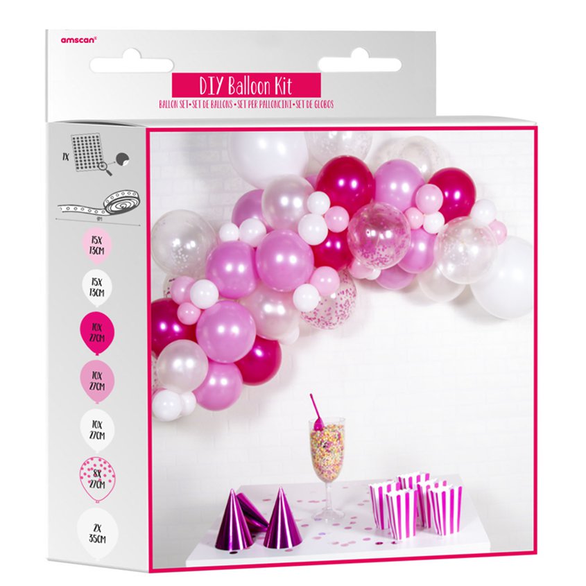 Pink Latex Balloon Arch Garland - 70 Balloons