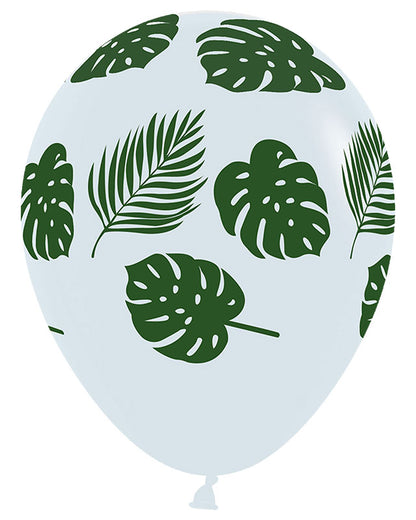 Tropical Leaves Clear Balloons - 12" Latex (25pk)
