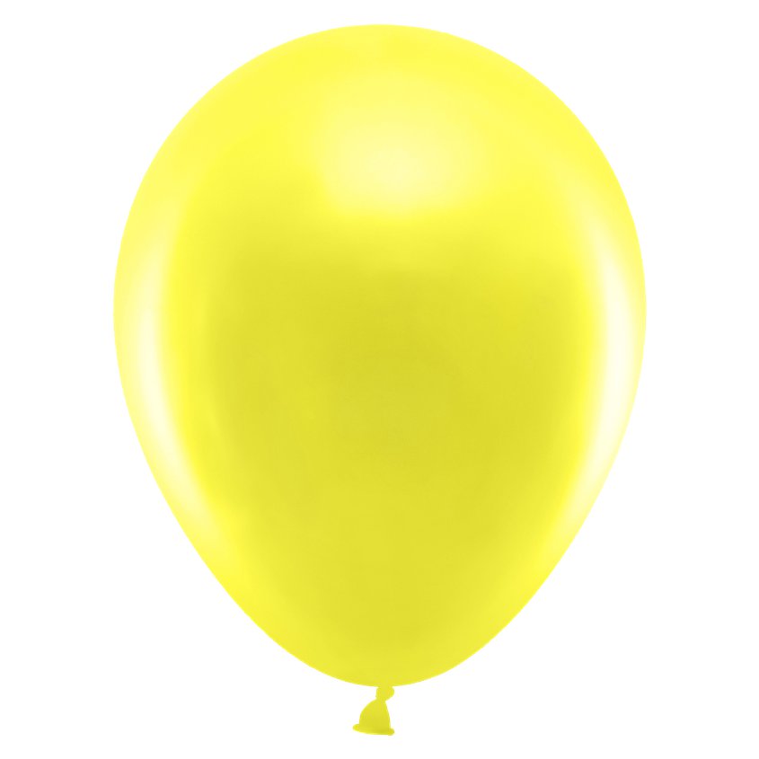 Yellow Metallic Balloons - 12" Latex (10pk) – product image 3