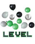 Black, Green & Grey Balloon Mosaic Balloon Pack with Letters (45pk) – product image 1