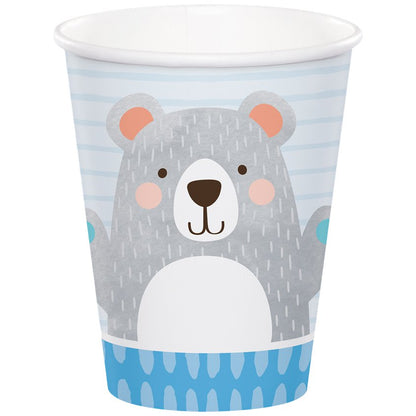 Birthday Bear Cups - 256ml (8pk)