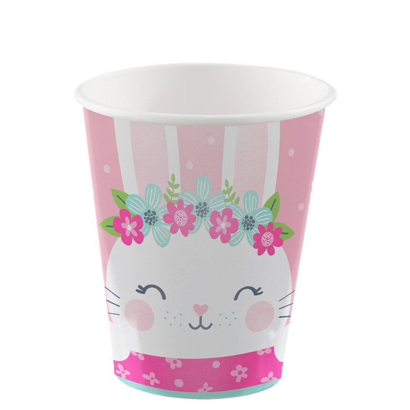 Birthday Bunny Paper Cups - 255ml (8pk) – product image 4