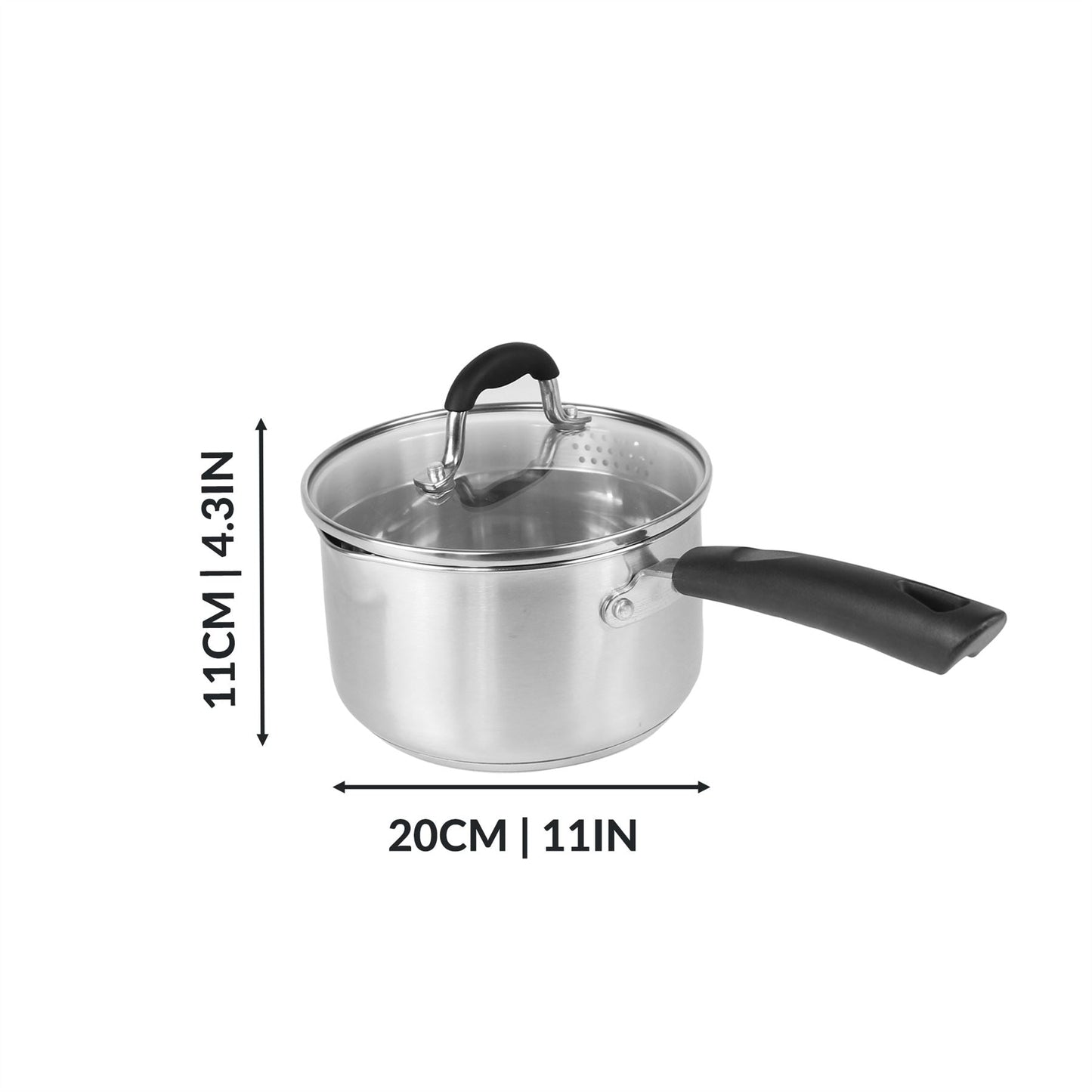 Stainless Steel Saucepans - Set of 3 | M&W	