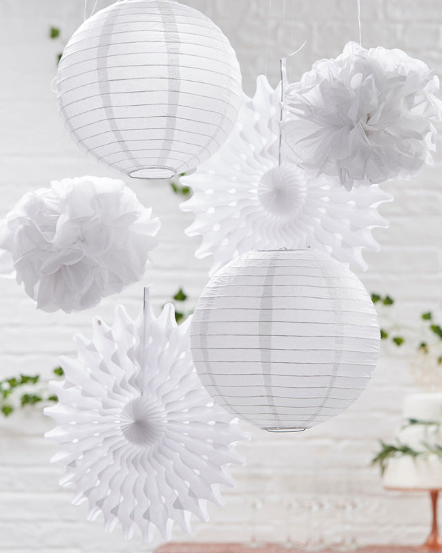 Beautiful Botanics White Mixed Hanging Decorations