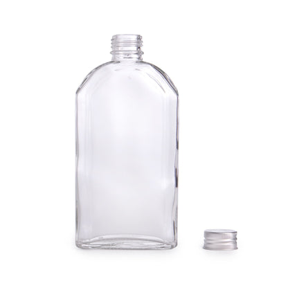 Glass Flask Bottles with Lids 350ml - Set of 10 | Pukkr	